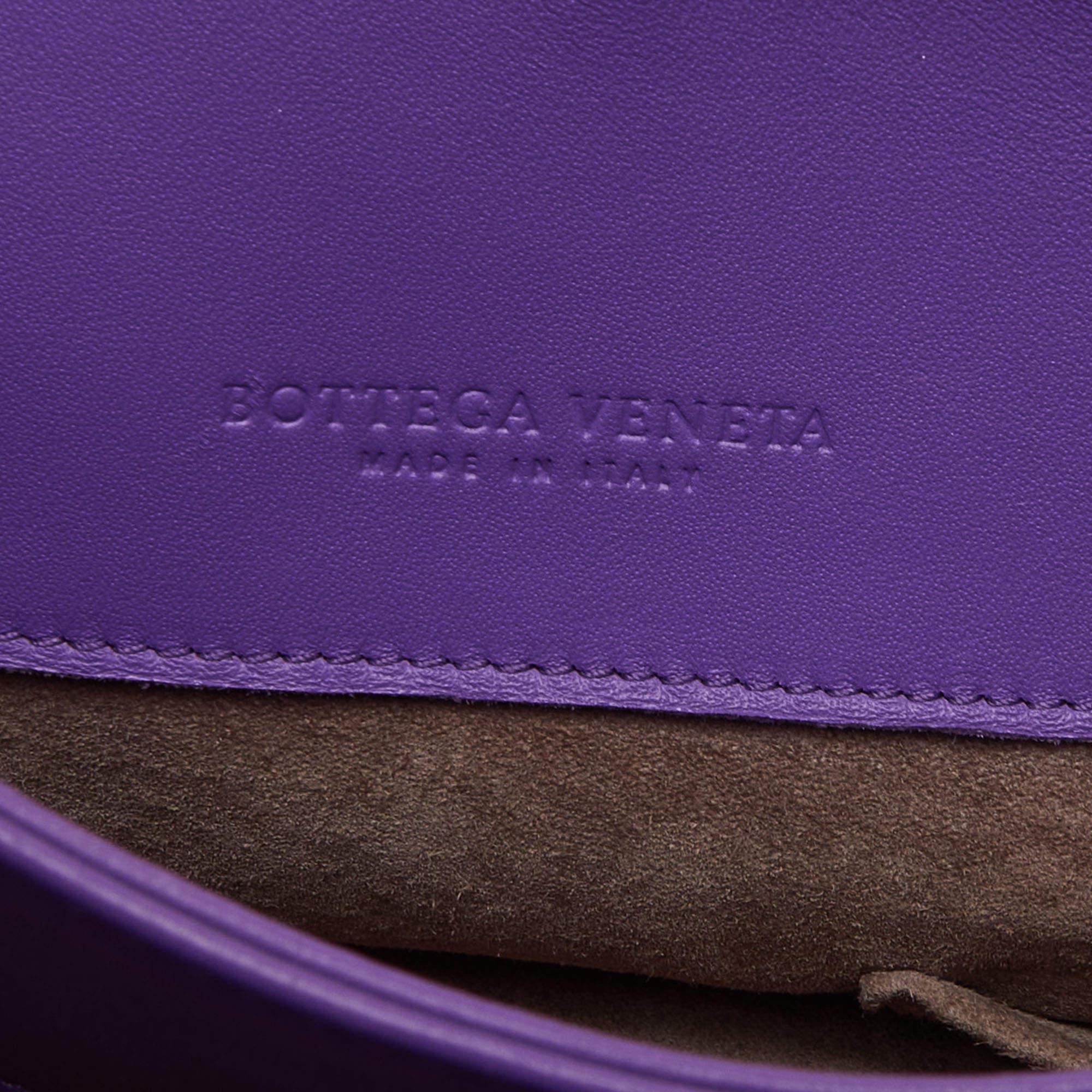 Bottega Veneta Purple Intrecciato Leather Tote 3