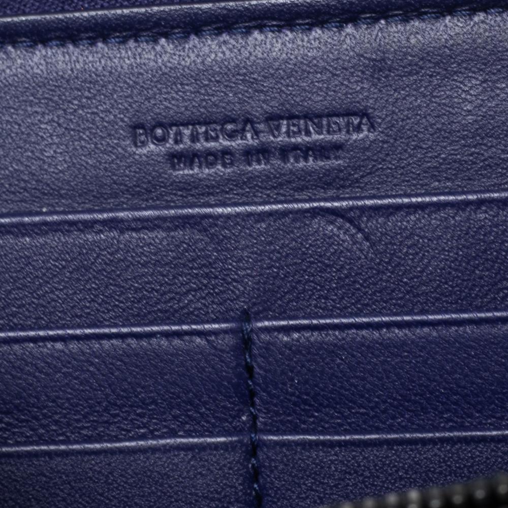 Bottega Veneta Purple Intrecciato Leather Zip Around Continental Wallet 1