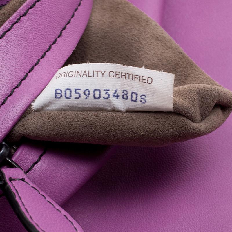 Bottega Veneta Purple Leather Front Pocket Crossbody Bag 2