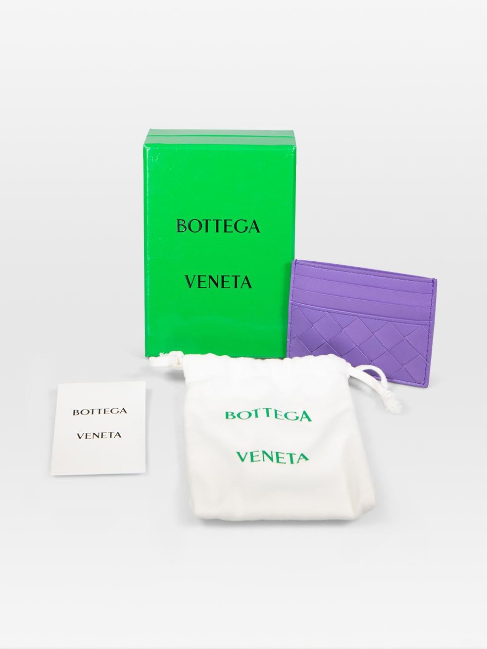 Portafoglio Intrecciato in pelle viola di Bottega Veneta in vendita 2