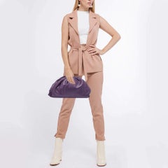 Bottega Veneta Purple Leather Leather Teen Pouch