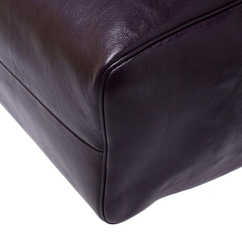 Bottega Veneta Purple Leather Madras Heritage Brera Duffle Bag 4