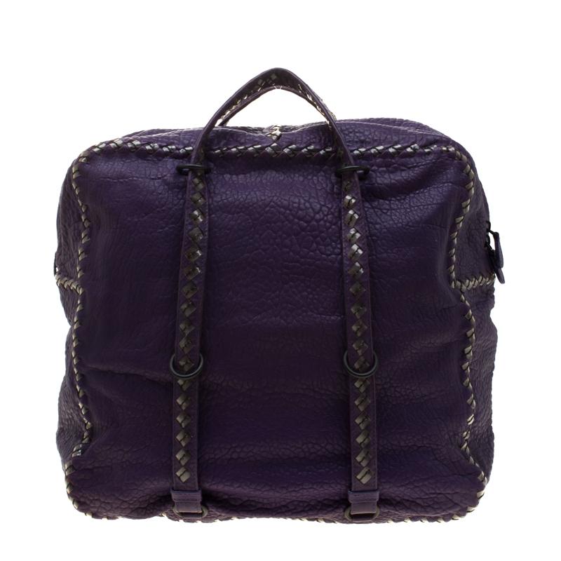 purple leather briefcase