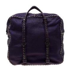 Bottega Veneta Purple Leather Satchel