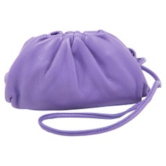 Bottega Veneta Portamonete The Pouch in pelle viola