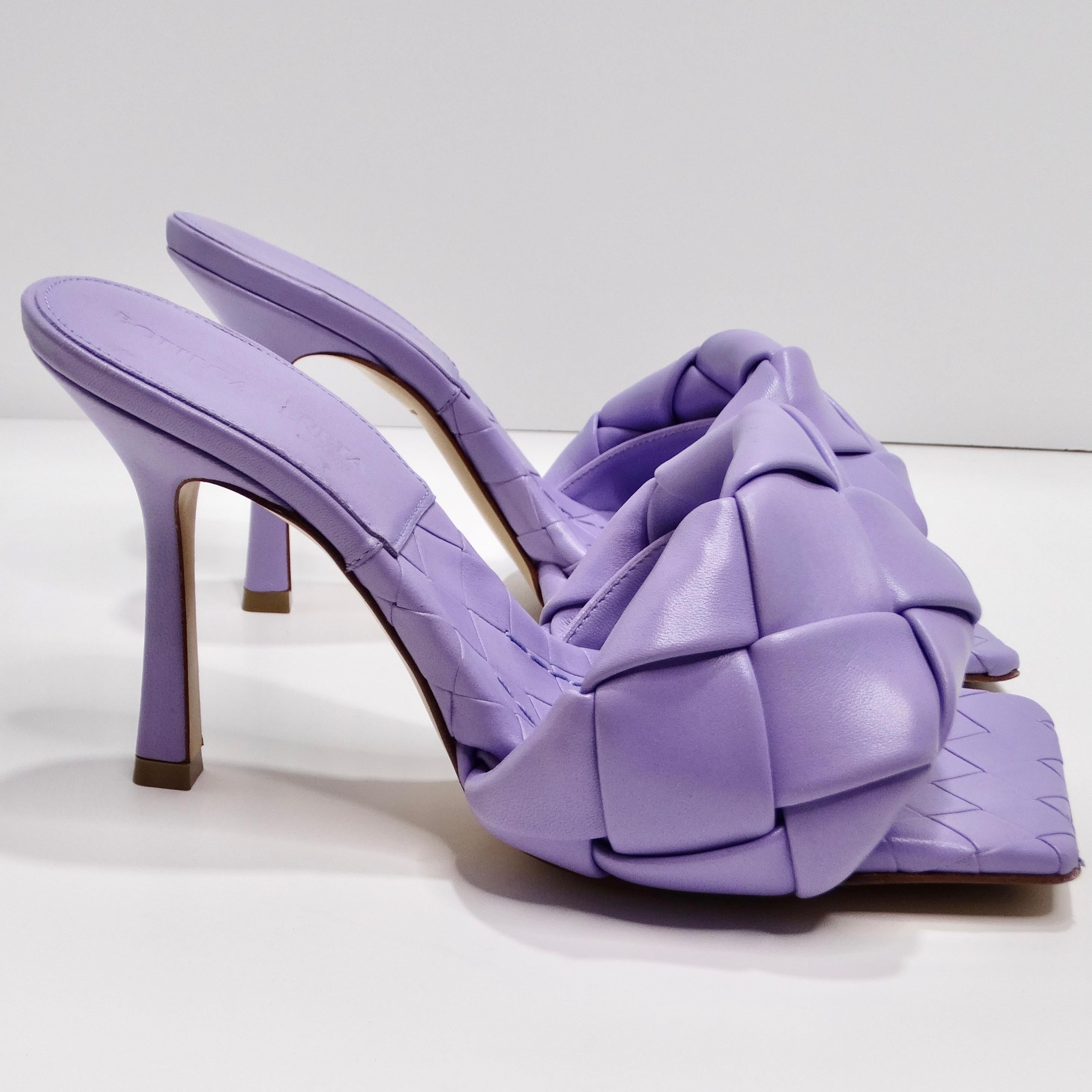 Bottega Veneta Purple Lido Sandals For Sale 1