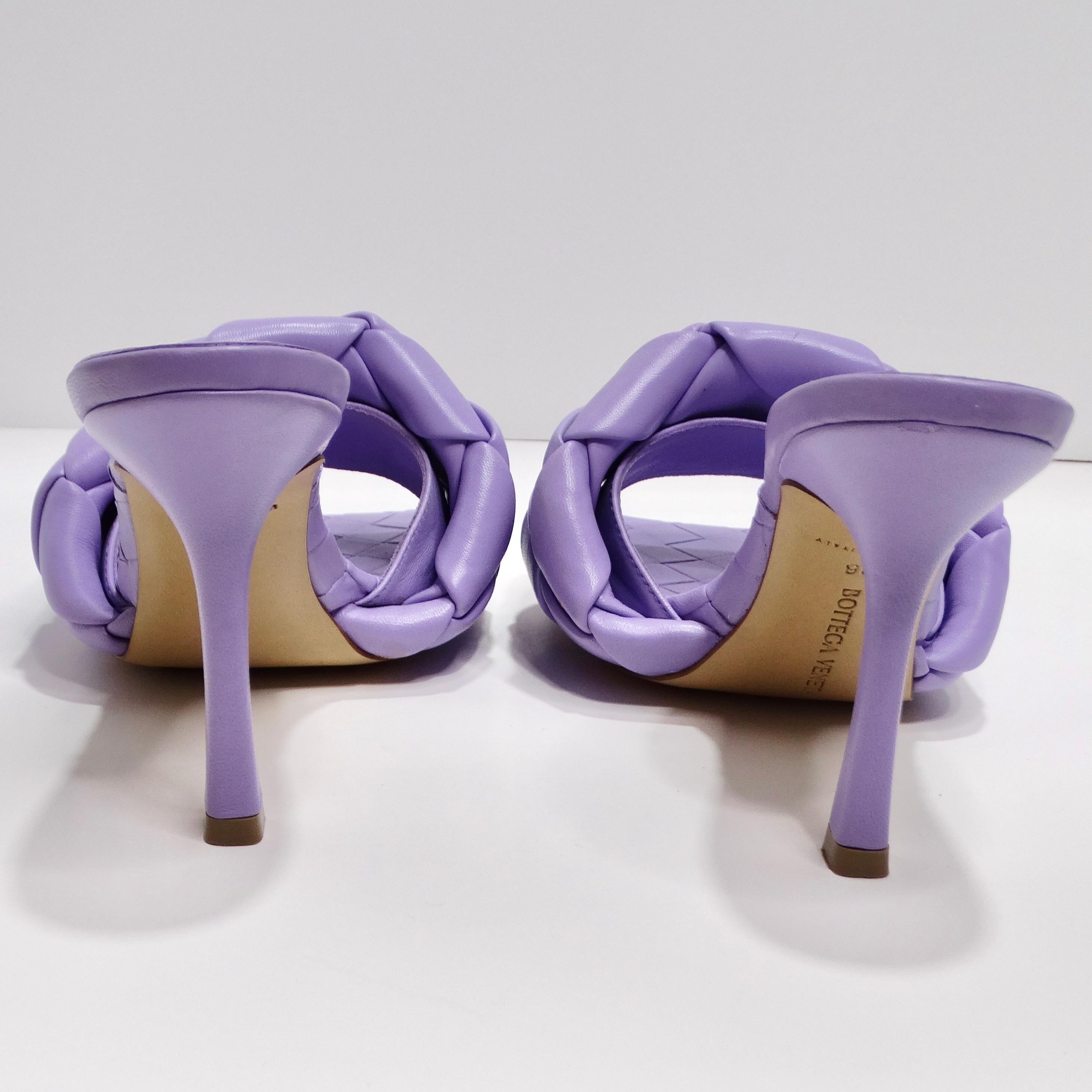 Bottega Veneta Purple Lido Sandals For Sale 2