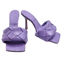 Used Bottega Veneta Purple Lido Sandals