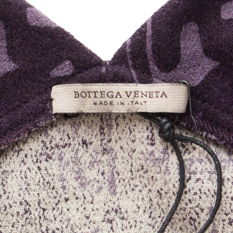 Black BOTTEGA VENETA purple & lilac wool SLEEVELESS SHEATH Dress 38 XS For Sale