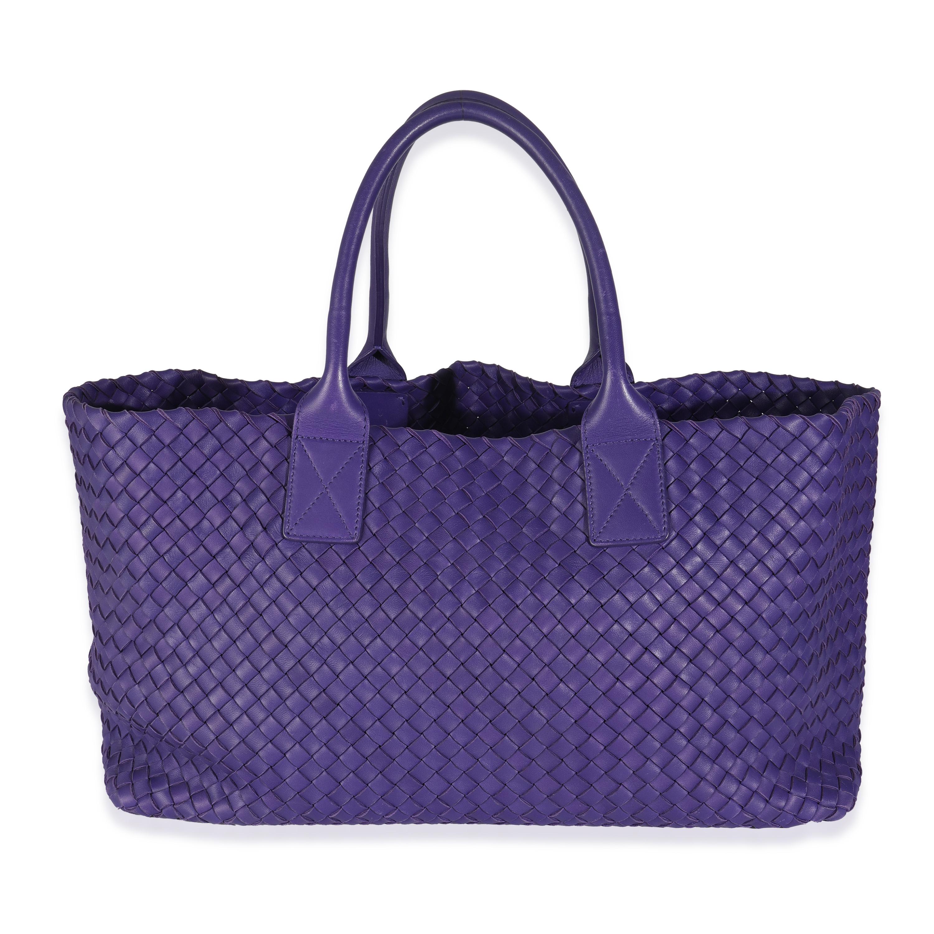 Listing Title: Bottega Veneta Purple Nappa Intrecciato Medium Cabat
SKU: 144872
Condition: Pre-owned 
Handbag Condition: Very Good
Condition Comments: Item is in very good condition with minor signs of wear.  scuffing along corners and handles.
