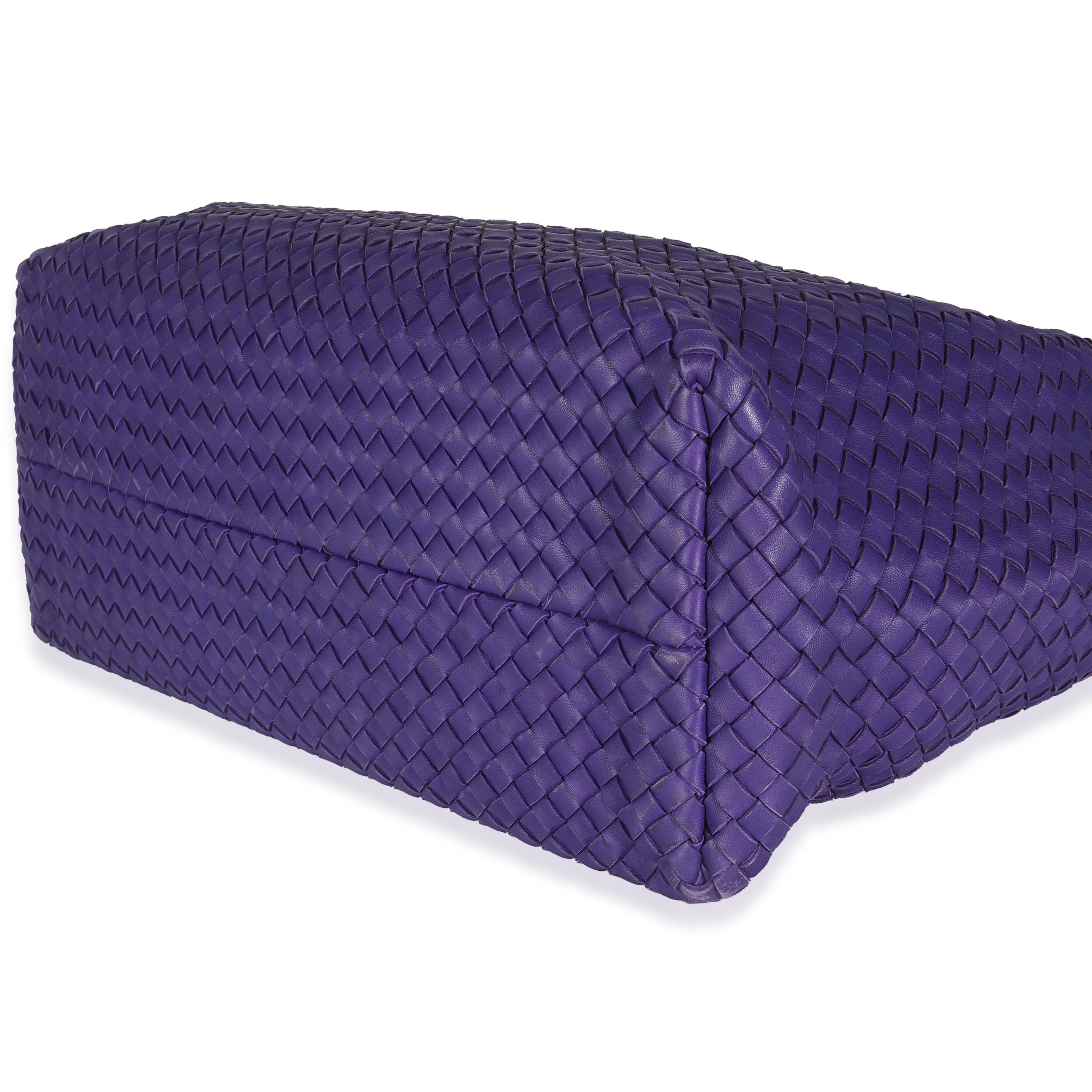 Bottega Veneta Purple Nappa Intrecciato Medium Cabat 1