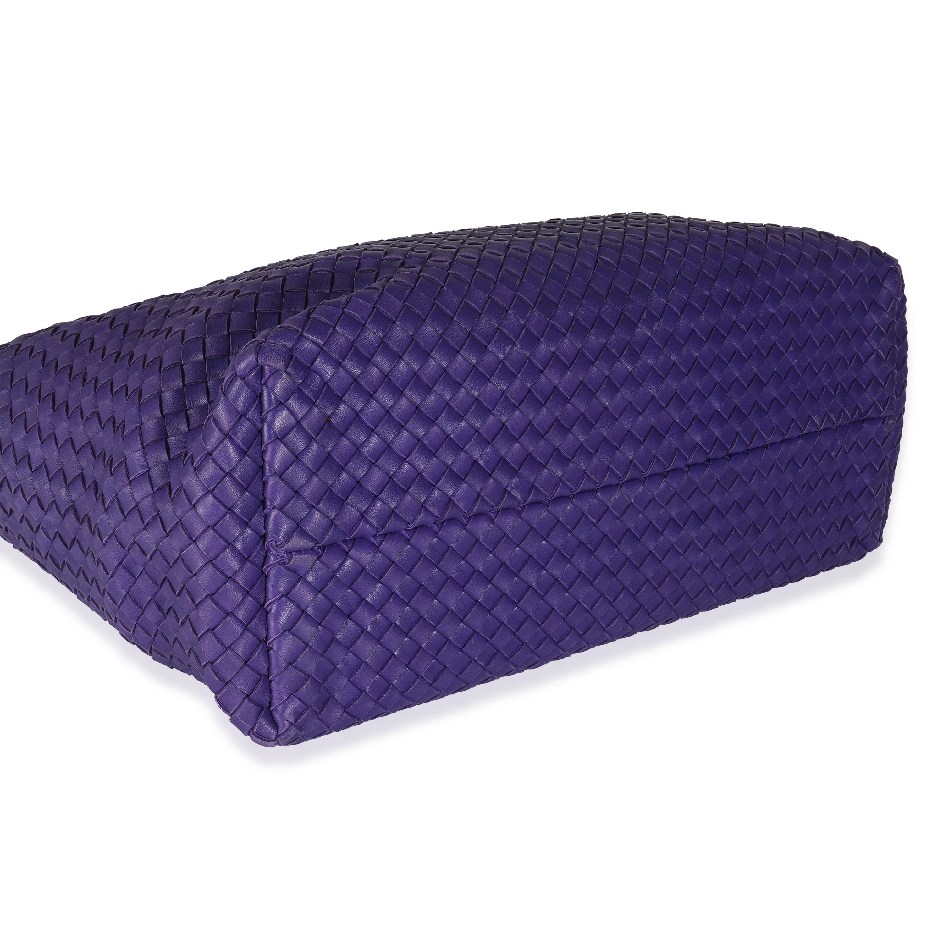 Bottega Veneta Purple Nappa Intrecciato Medium Cabat 2