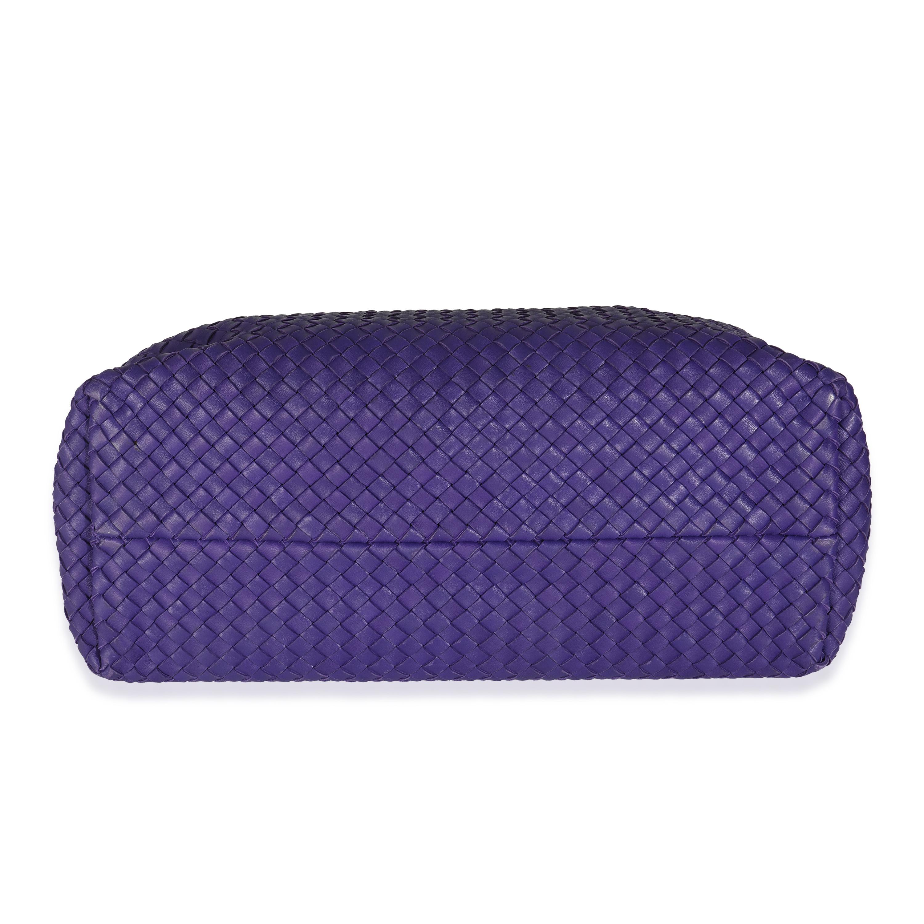 Bottega Veneta Purple Nappa Intrecciato Medium Cabat 3