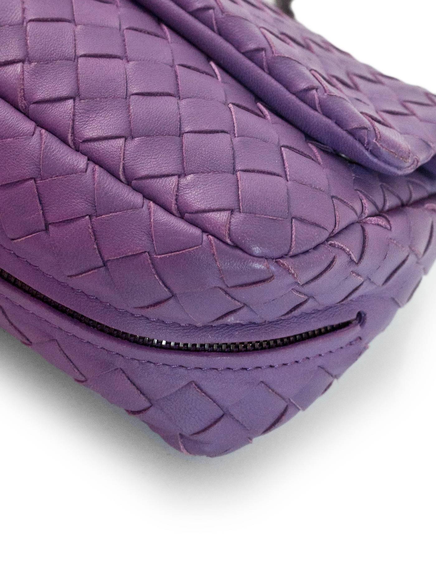 Bottega Veneta Purple Nappa Intrecciato Small Chain Crossbody Bag rt. $1, 380 1