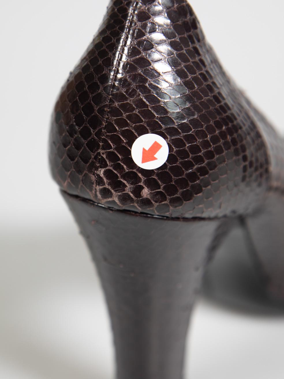 Bottega Veneta Purple Python Leather Pumps Size IT 36.5 For Sale 1