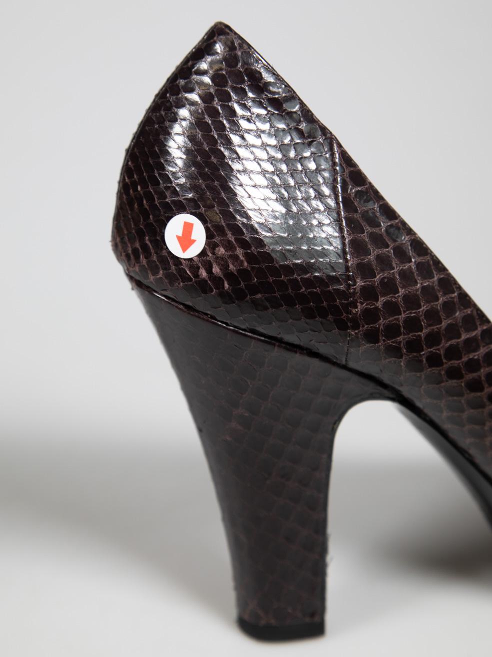 Bottega Veneta Purple Python Leather Pumps Size IT 36.5 For Sale 2
