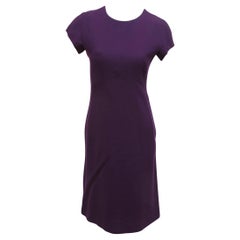 Bottega Veneta Purple Wool Sheath Dress