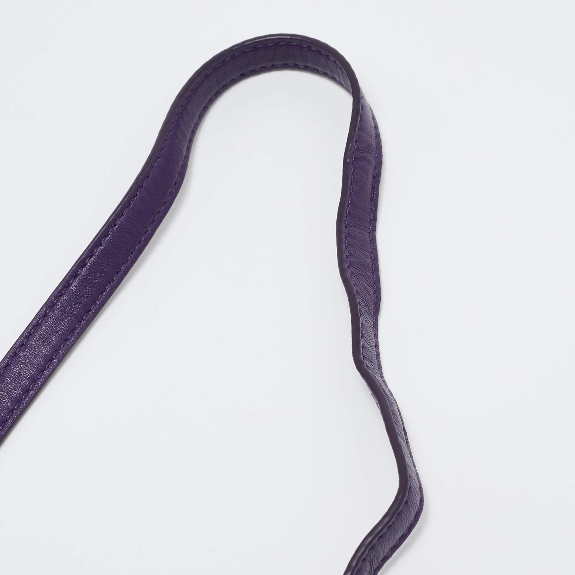 Bottega Veneta Purple Woven Leather Point Shoulder Bag 5