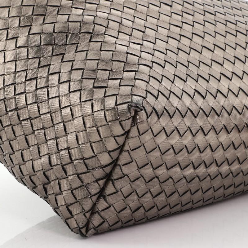 Gray Bottega Veneta Pyramid Hobo Intrecciato Nappa Medium