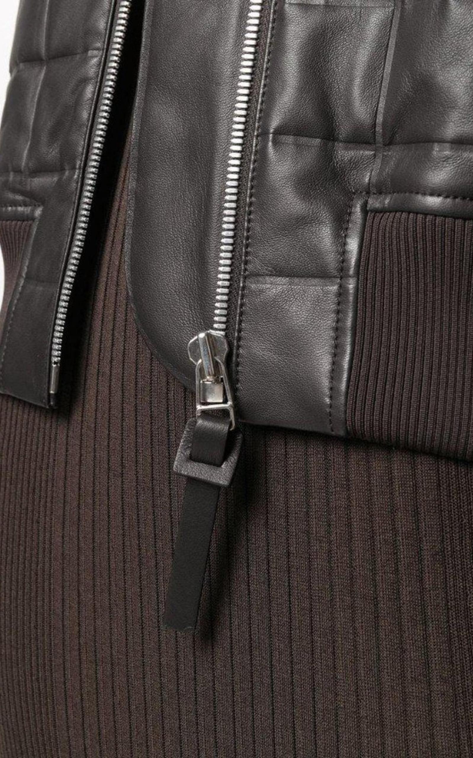 Bottega Veneta Gesteppte Bomberjacke aus Leder IT40 im Angebot 1