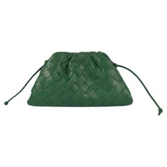 BOTTEGA VENETA Racing green Intrecciato leather MINI POUCH Crossbody Bag