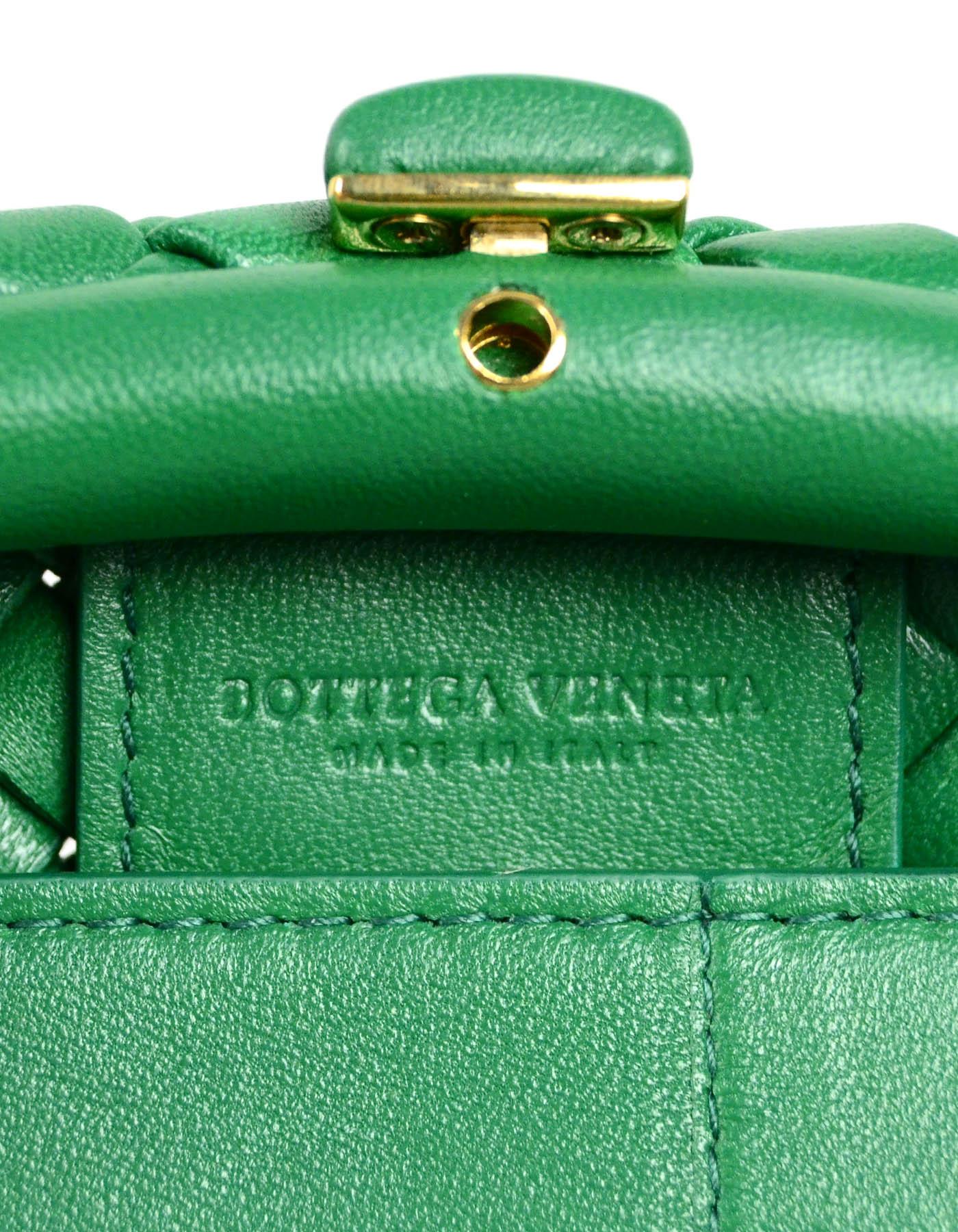 Women's Bottega Veneta Racing Green The Handle Small Intrecciato Leather Bag rt $3, 750
