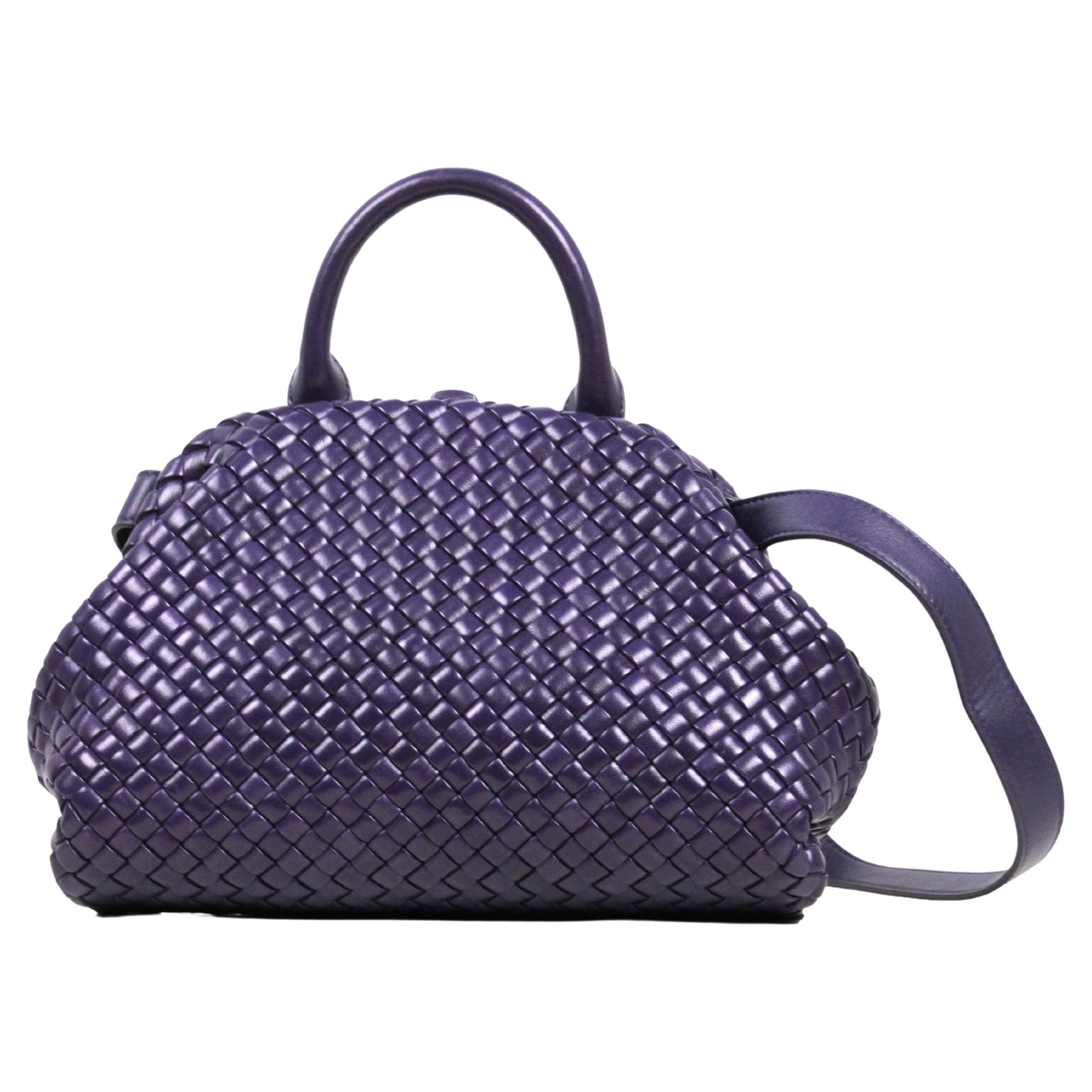 Vintage Bottega Purse Mother of Pearl Raw Silk golden Beige