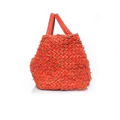 Bottega Veneta, Red cabas tote with pouch