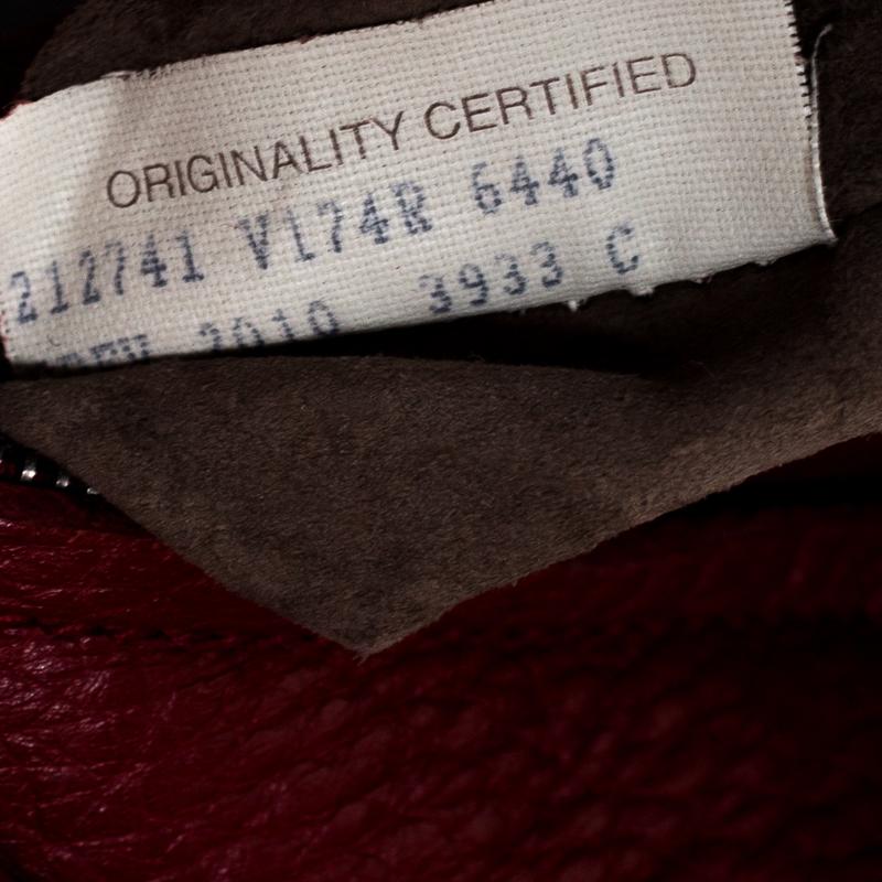 Bottega Veneta Rot Cervo Leder Großer Baseball Hobo 7