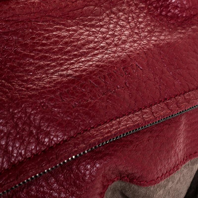 Bottega Veneta Rot Cervo Leder Großer Baseball Hobo 3