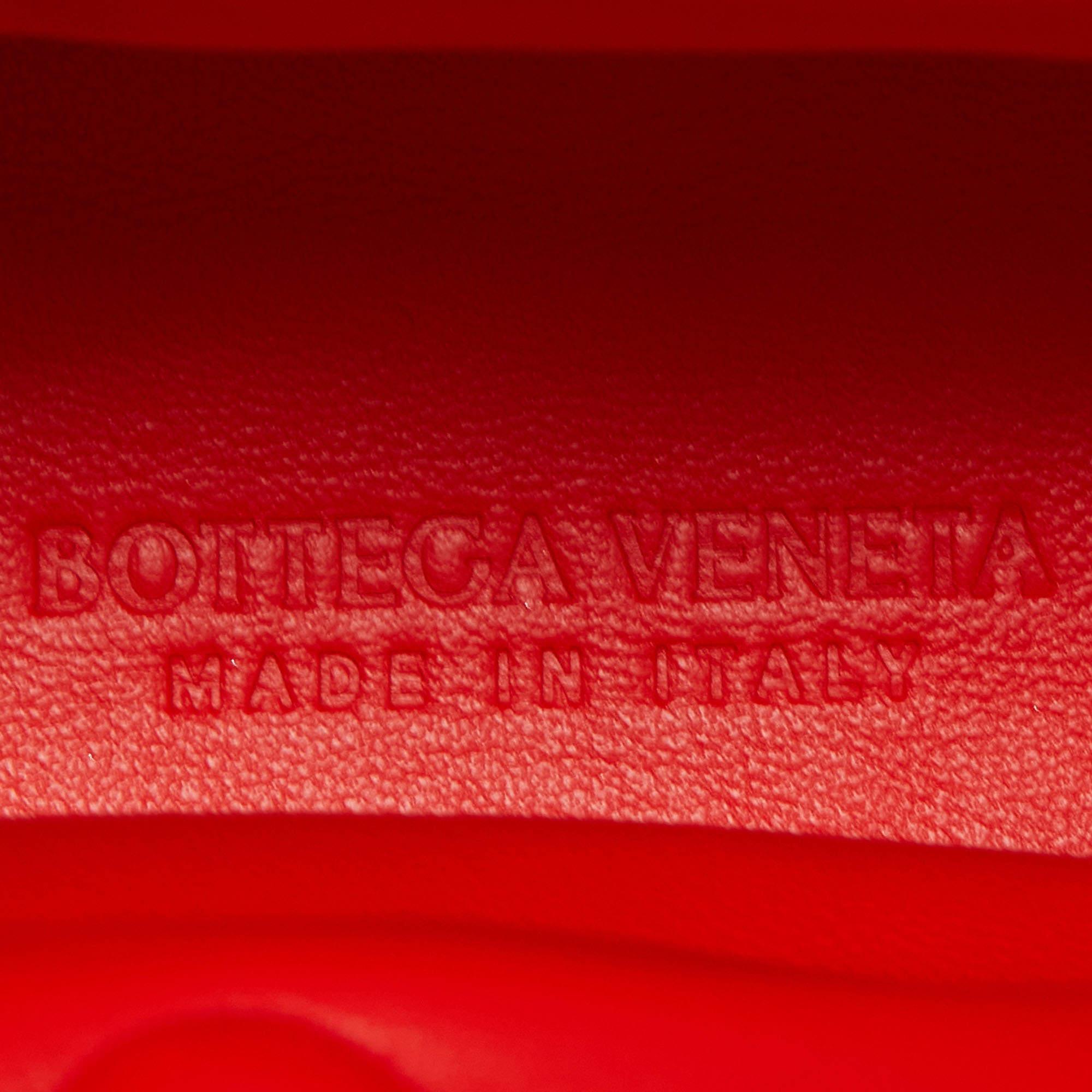 Bottega Veneta Red Increcciato Fabric The Point Triangle Crossbody Bag 5
