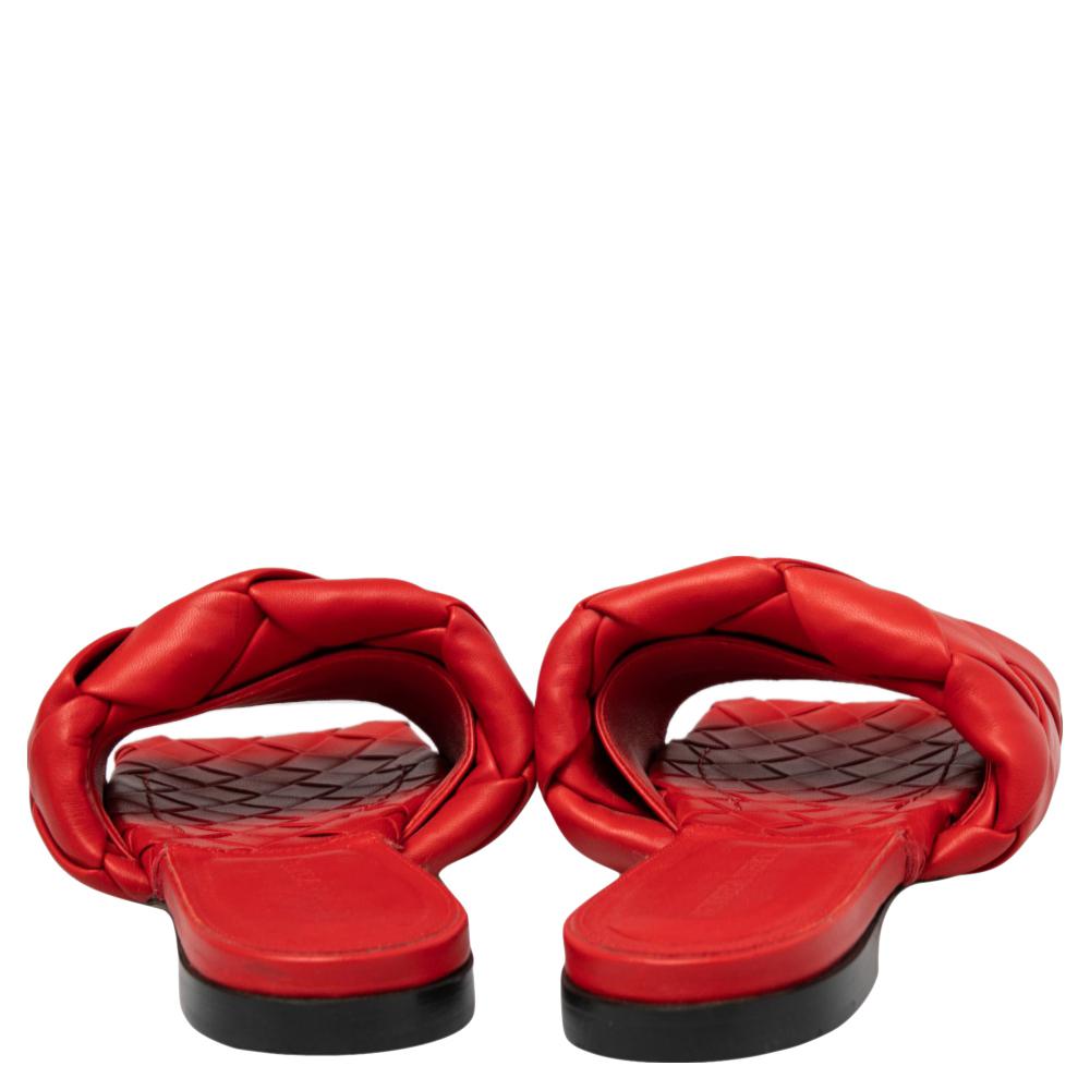 bottega red sandals