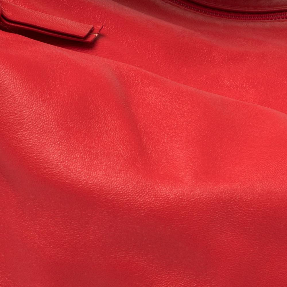 Bottega Veneta Red Intrecciato Leather Large Knot Hobo 2