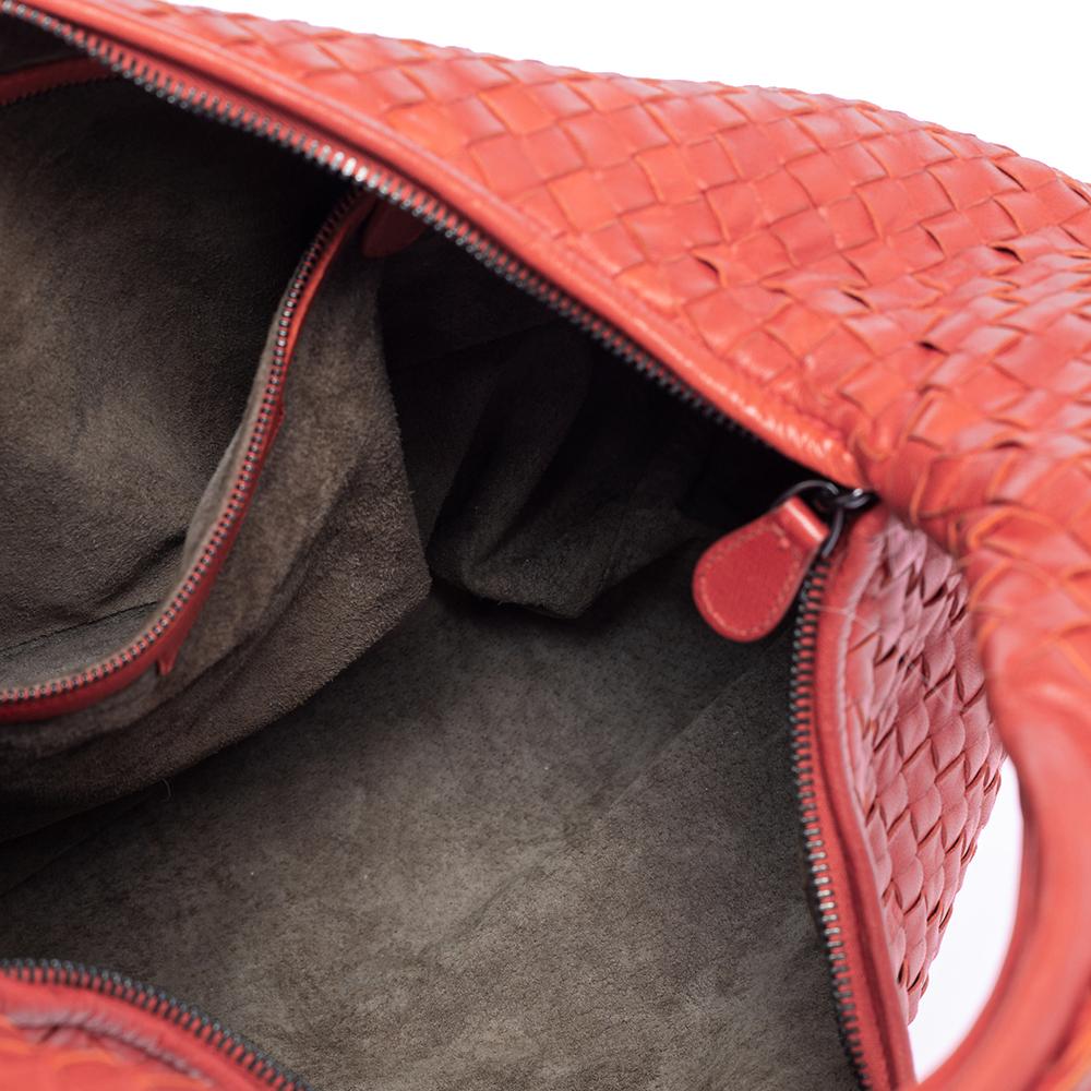 Bottega Veneta Rot Intrecciato Leder Große Veneta Hobo 2