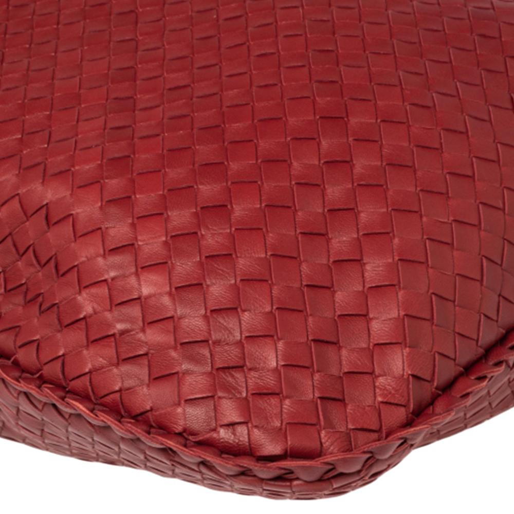 Bottega Veneta Red Intrecciato Leather Maxi Veneta Hobo 6