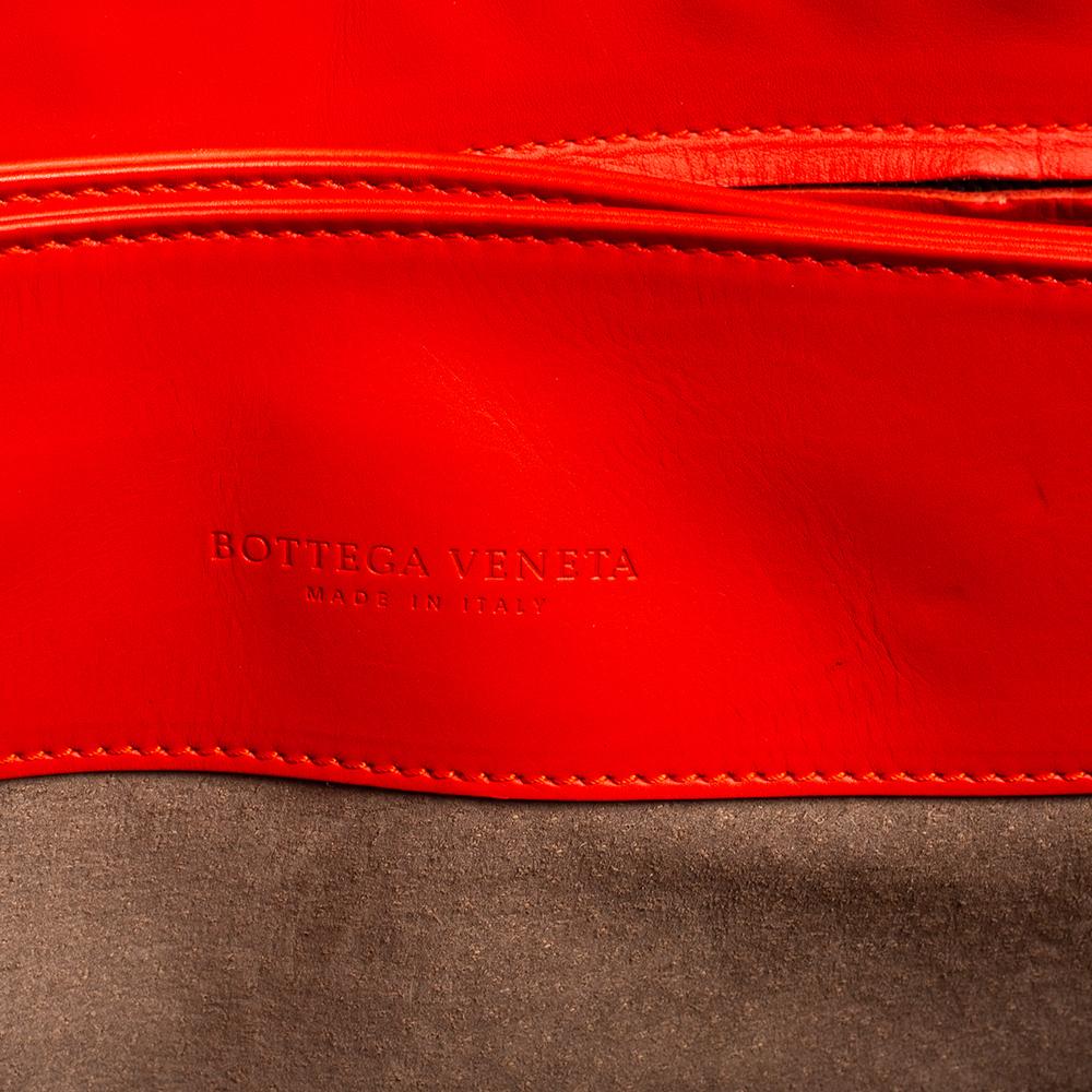 Bottega Veneta Red Intrecciato Leather Medium Roma Tote 4