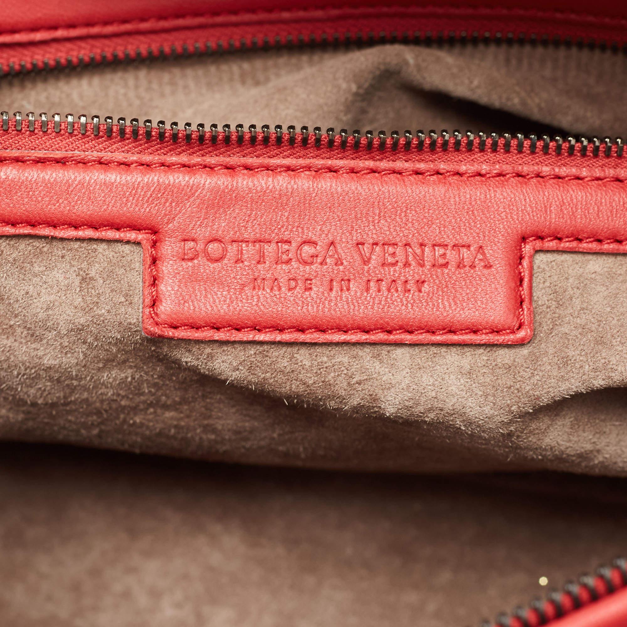 Bottega Veneta Red Intrecciato Leather Montaigne Satchel 10