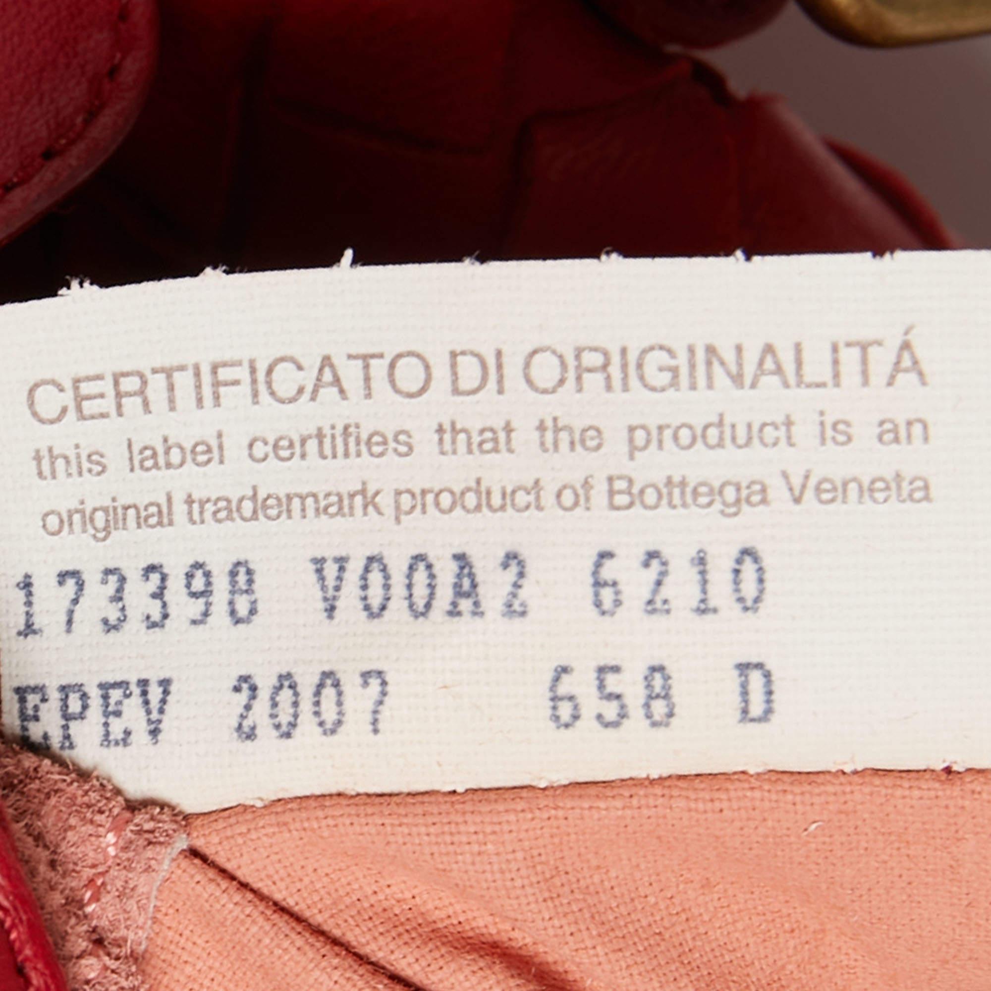 Bottega Veneta Red Intrecciato Leather Montaigne Satchel 5