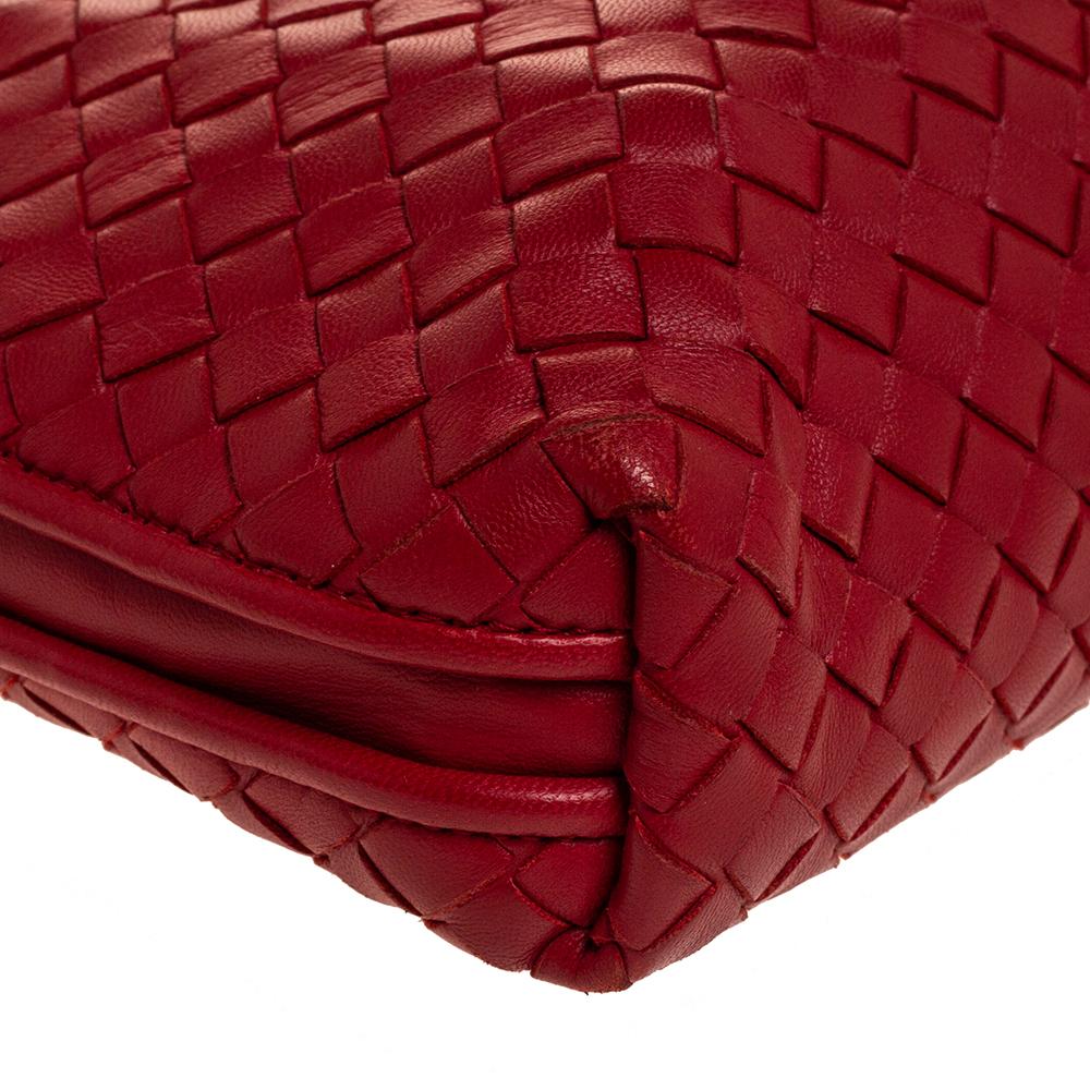 Bottega Veneta Rote Intrecciato Leder Nodini Crossbody Tasche 6