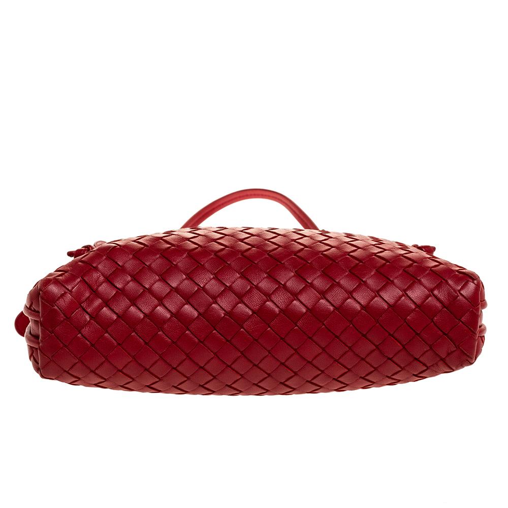 Bottega Veneta Rote Intrecciato Leder Nodini Crossbody Tasche 1