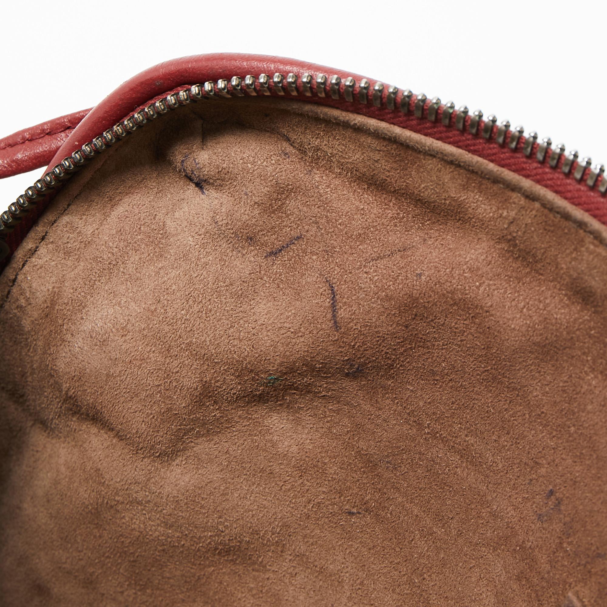 Bottega Veneta Red Intrecciato Leather Nodini Crossbody Bag 5