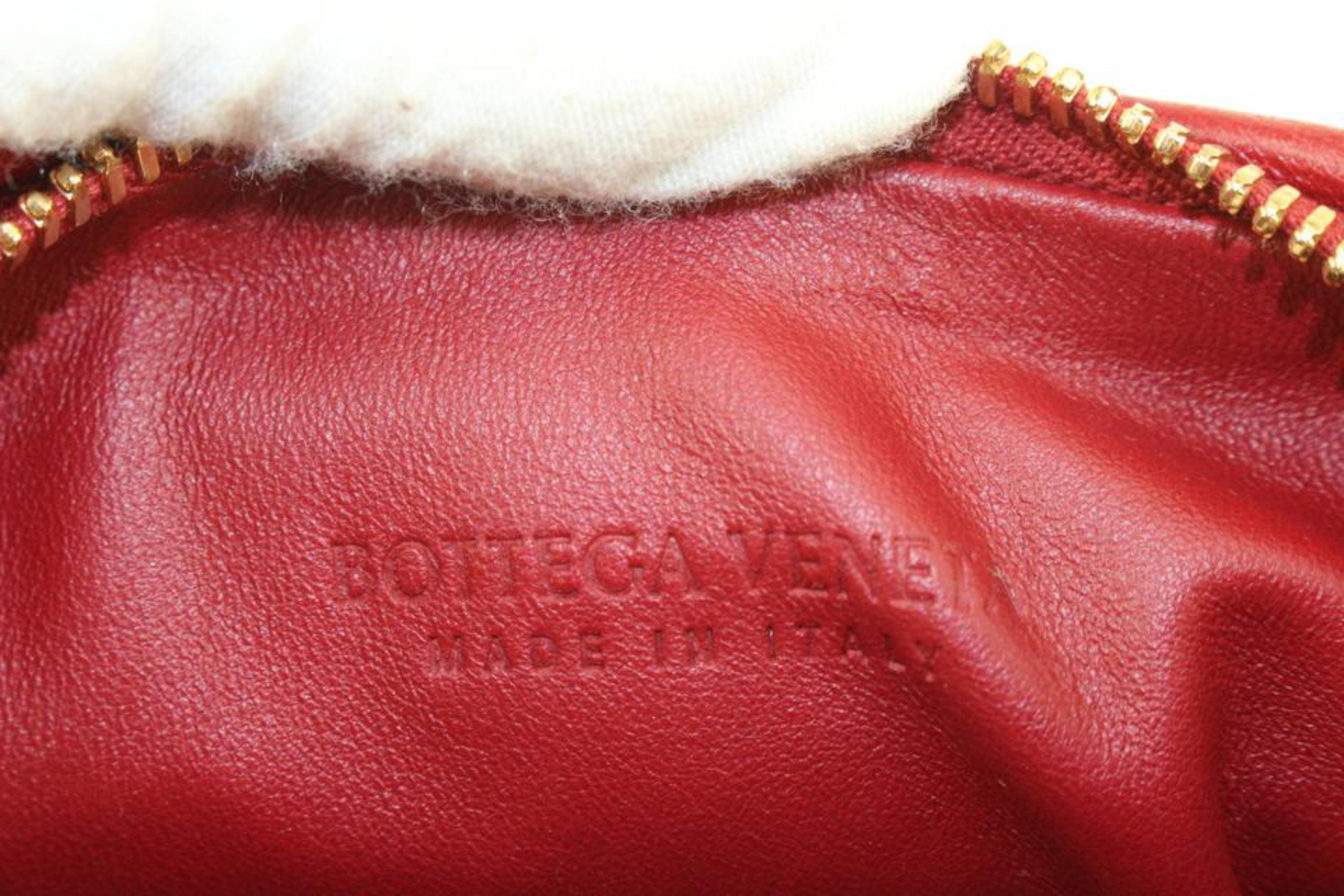 Women's Bottega Veneta Red Intrecciato Leather The Mini Jodie Hobo Bag 1123bv36