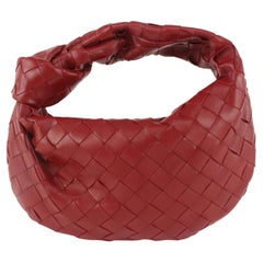 Bottega Veneta Red Intrecciato Leather The Mini Jodie Hobo Bag 1123bv36