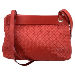 Bottega Veneta Borsa a tracolla Tote in pelle intrecciata rossa