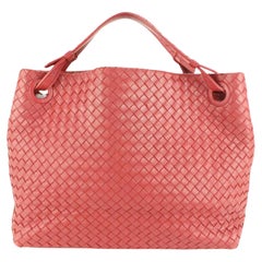 Sac Bottega Veneta Intrecciato Nappa en cuir rouge 97bv68s