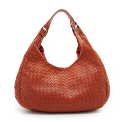 Bottega Veneta Red Intrecciato Woven Leather Campana Bag Medium