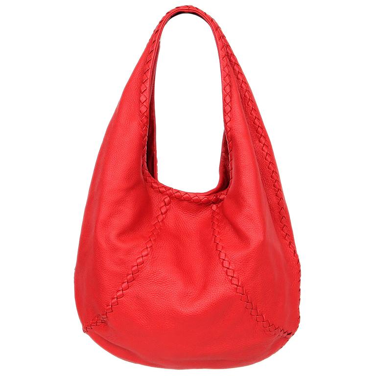 BOTTEGA VENETA red leather CERVO Hobo Shoulder Bag at 1stDibs | bottega ...
