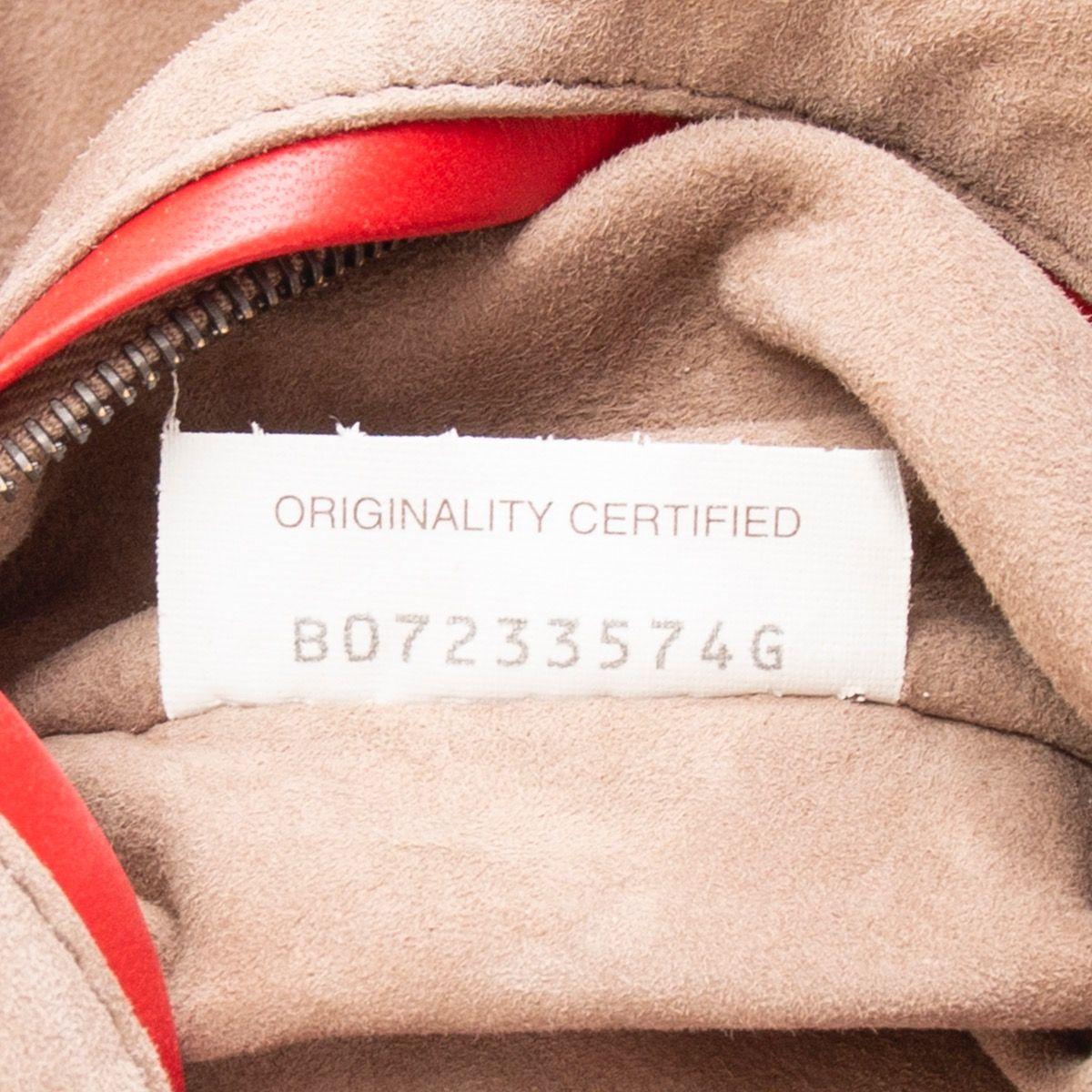 BOTTEGA VENETA red leather INTRECCIATO NODINI Crossbody Shoulder Bag 2