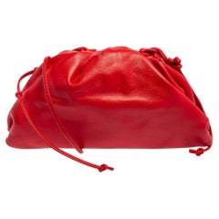 Bottega Veneta Red Leather Mini Pouch Bag