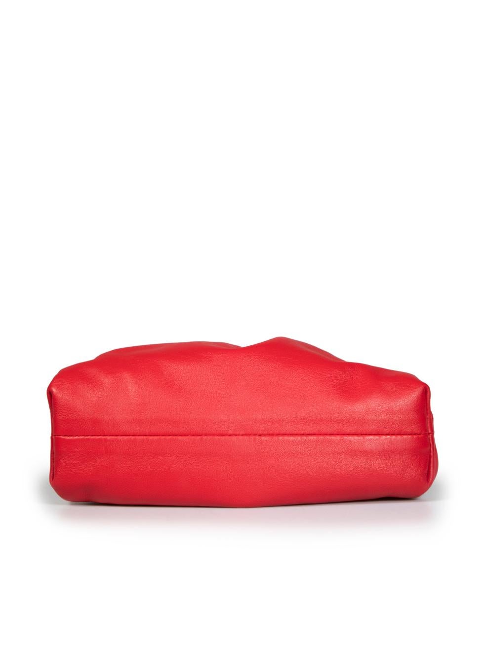 Women's Bottega Veneta Red Leather Mini Pouch For Sale